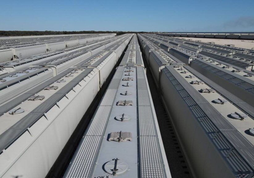Rail Car Storage Top View Rail Car Storage Top View